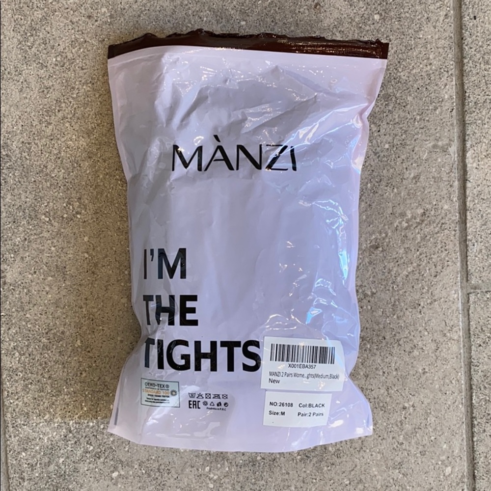 MANZI Women's 2 Pairs Opaque Control-Top Tights